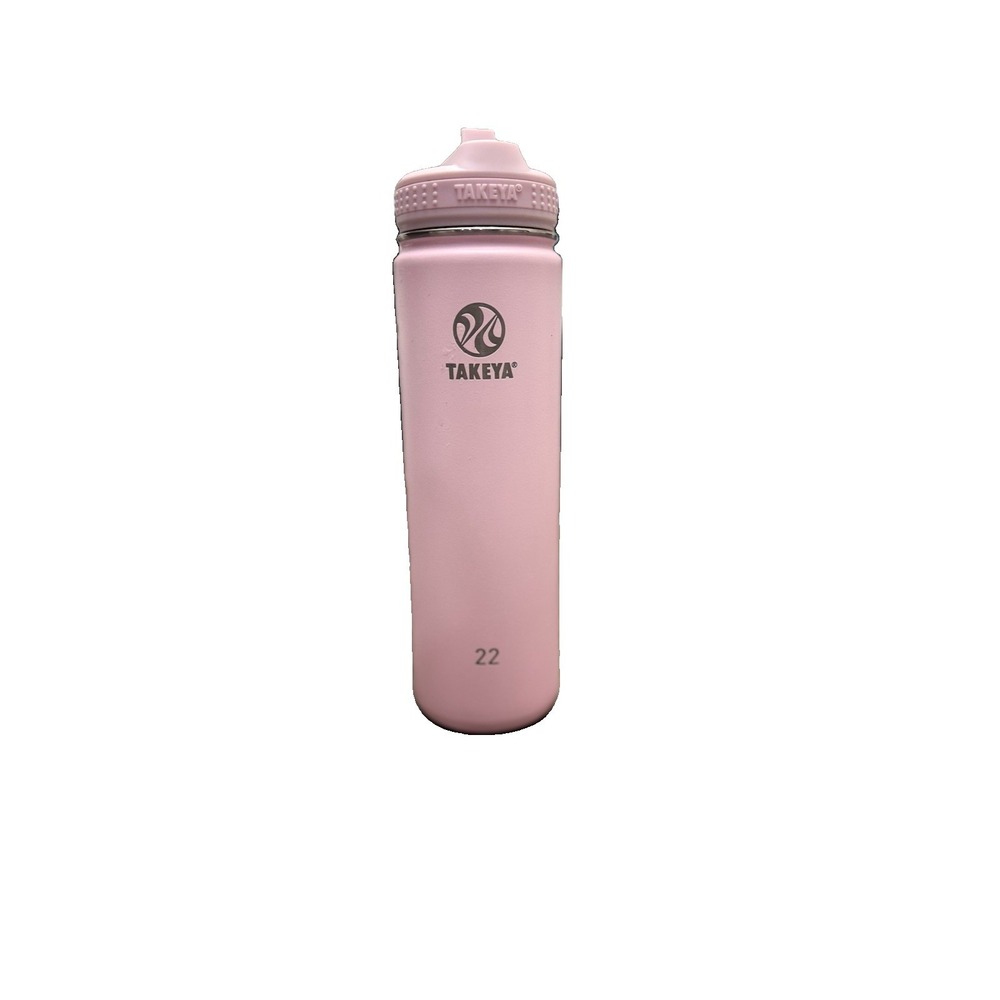 Takeya Actives 22oz Blush Pink Insulated Stainless Steel Water Bottle